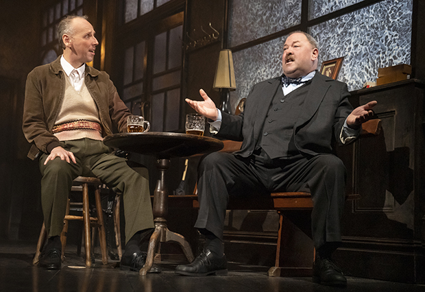 Ewen Bremner as Syd and Mark Addy as Harry in Hangmen on Broadway.