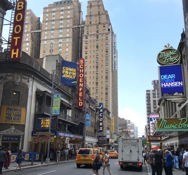 45th Street is the hub of Broadway.