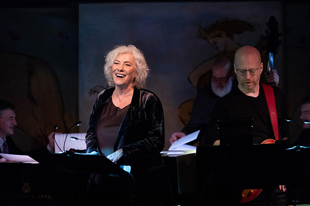 Betty Buckley smiles next to guitarist Oz Noy in Story Songs.