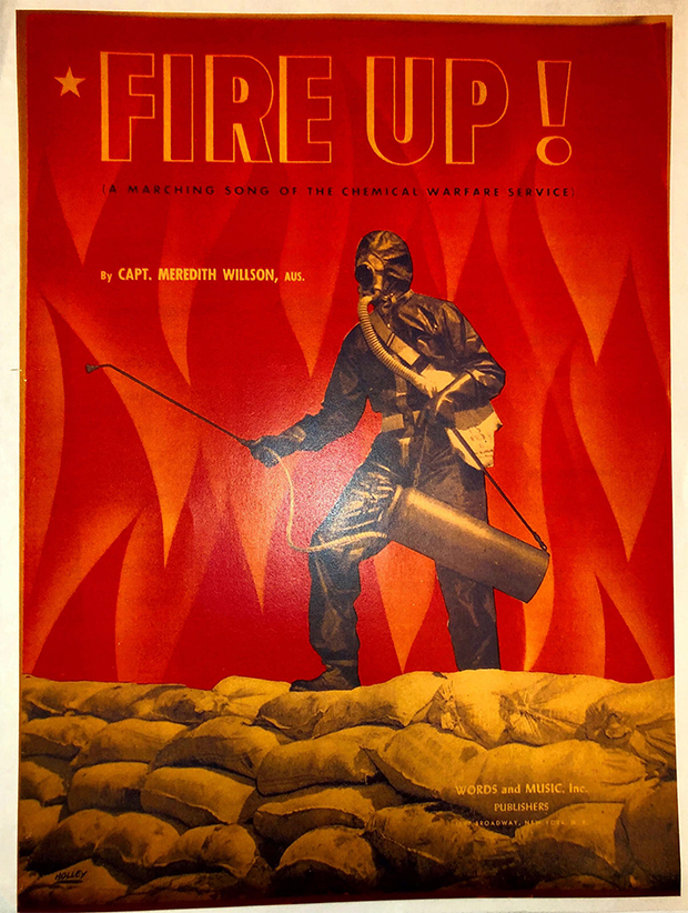 The sheet music cover for Meredith Willson&#39;s song &quot;Fire Up,&quot; which became &quot;Wait for Me&quot; in the new Unsinkable Molly Brown.