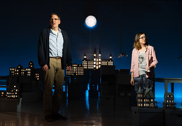 Erik Lochtefeld and Margo Seibert starred in the New York premiere of Unknown Soldier, directed by Trip Cullman, at Playwrights Horizons.