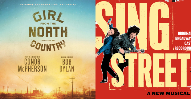 The cover art for the Girl From the North Country and Sing Street albums.
