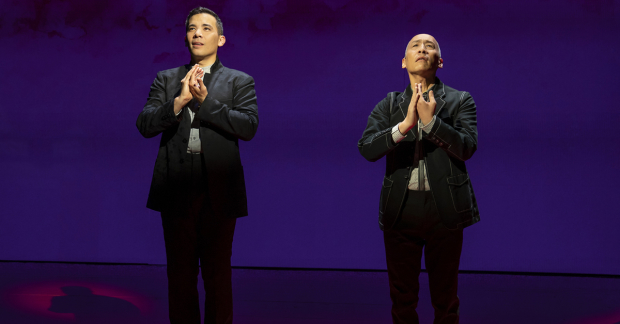 Conrad Ricamora and Francis Jue in Soft Power at the Public Theater.