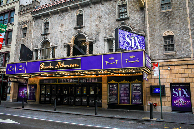 The Six marquee on Broadway