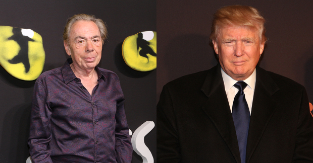 Andrew Lloyd Webber and President Donald Trump