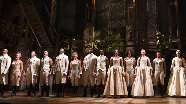 The original cast of Hamilton on Broadway.