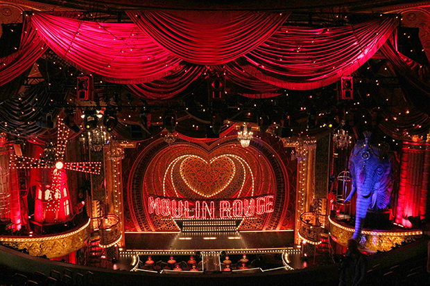 Derek McLane&#39;s Moulin Rouge! set, complimented by Justin Townsend&#39;s lighting.