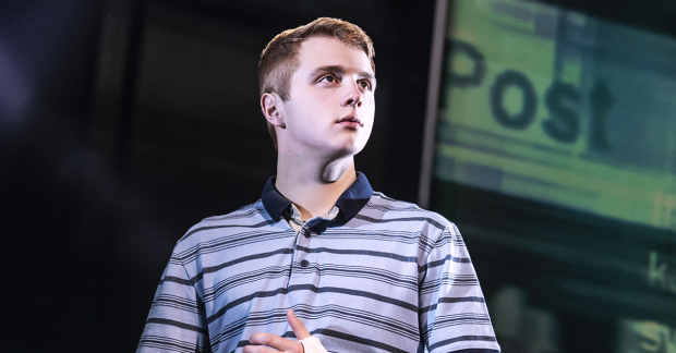 Sam Tutty in the West End production of Dear Evan Hansen