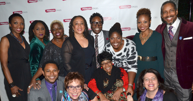 The cast and creative team of While I Yet Live, with Billy Porter and his family