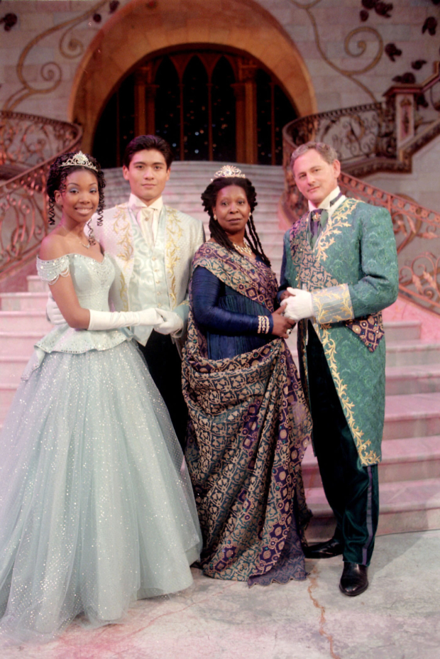 Brandy, Paolo Montalban, Whoopi Goldberg, and Victor Garber in Cinderella