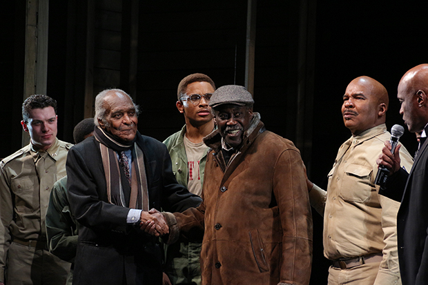 Douglas Turner Ward, with Charles Fuller and David Alan Grier at the opening of A Soldier&#39;s Play on Broadway in 2020.