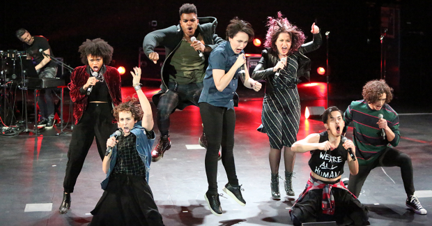 Lauren Patten and the cast of Jagged Little Pill during the concert event.