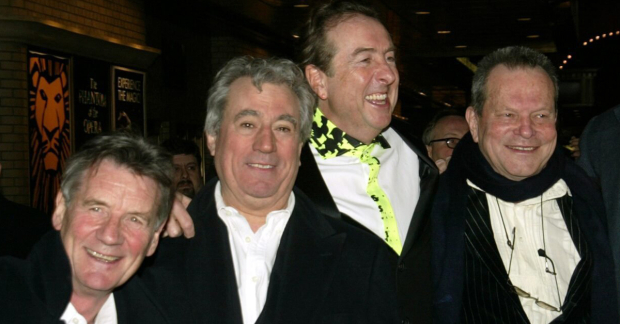 Terry Jones, Michael Palin, Eric Idle, and Terry Gilliam at the opening of Monty Python&#39;s Spamalot in 2005. 