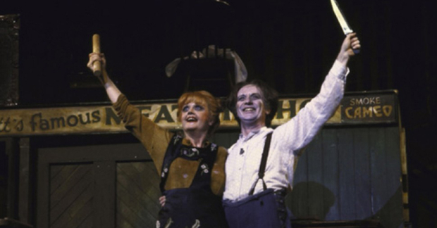 Angela Lansbury and George Hearn in Sweeney Todd