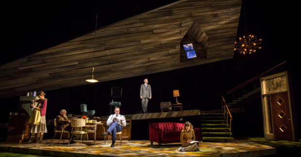 A scene from Smokefall at the Goodman Theatre