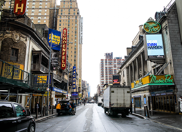 The Broadway marquees of 45th Street