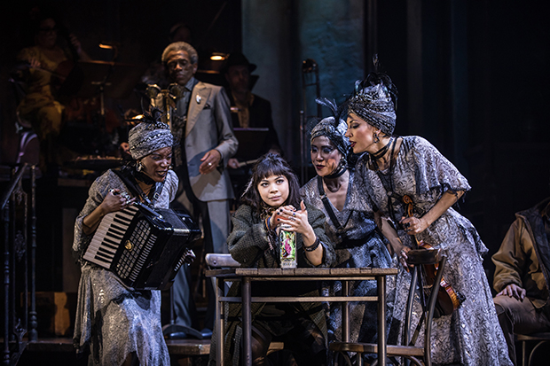 Eva Noblezada in Hadestown, a production coming to the Kennedy Center