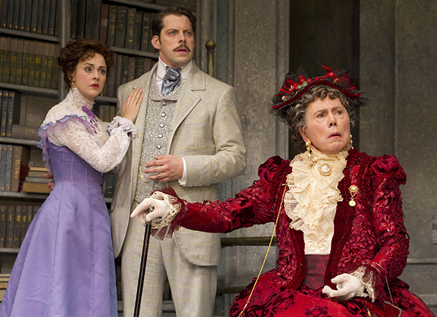 Sara Topham, David Furr, and Brian Bedford in The Importance of Being Earnest