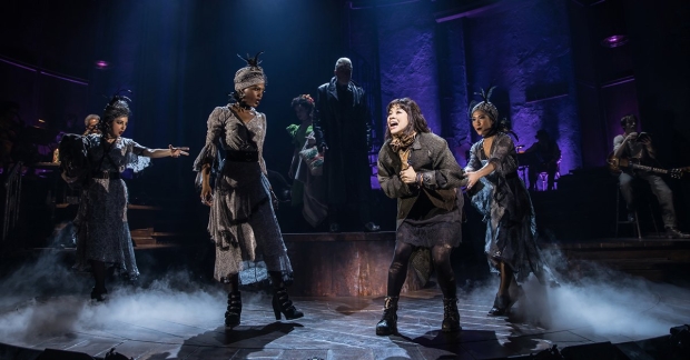 A scenes from Hadestown on Broadway