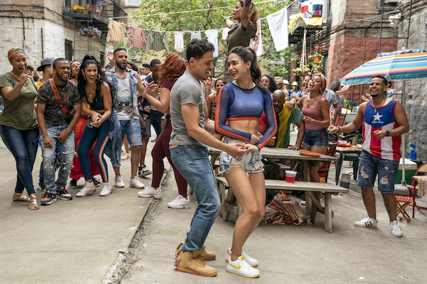 Anthony Ramos plays Usnavi, and Melissa Barrera plays Vanessa in In the Heights.