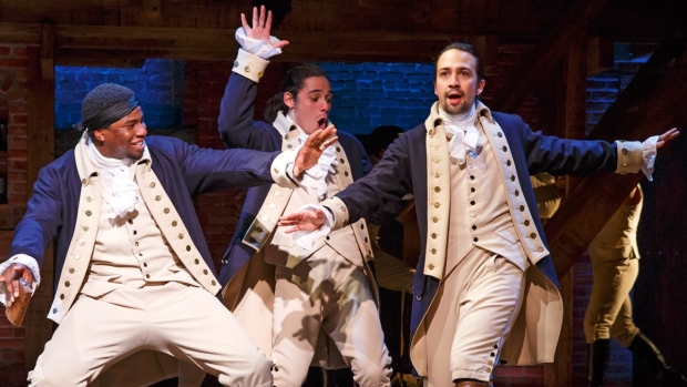 Okieriete Onaodowan, Anthony Ramos, and Lin-Manuel Miranda appeared in the original Broadway cast of Hamilton, available for streaming through Disney Plus.