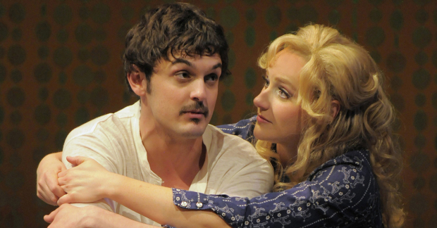 Wesley Taylor and Betsy Wolfe in Tales of the City