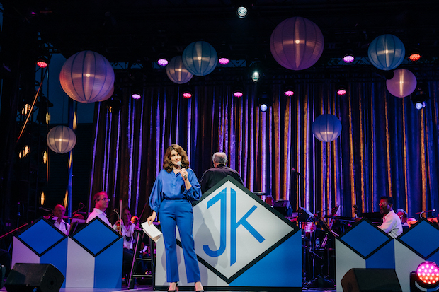 Tina Fey introduces Jane Krakowski at the 2021 Roundabout Theatre Company Gala. 