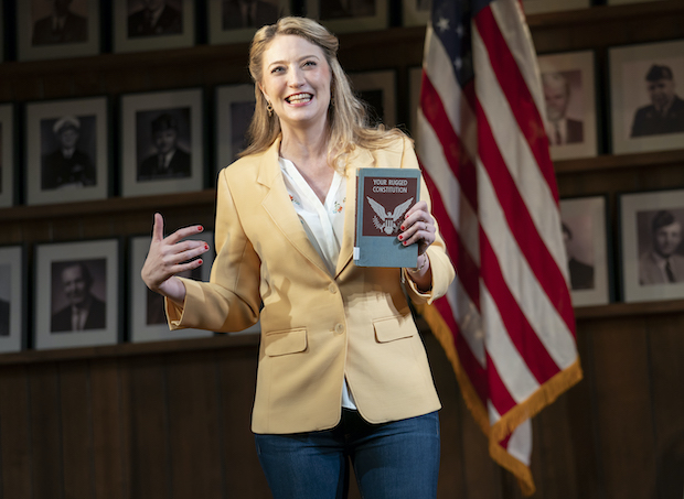 Heidi Schreck (pictured) wrote and starred in the Broadway production of What the Constitution Means to Me at the Helen Hayes Theater. Cassie Beck takes on the role for the national tour. 