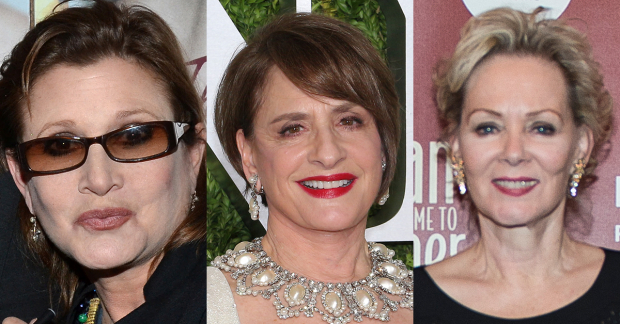Carrie Fisher, Patti LuPone, and Jean Smart