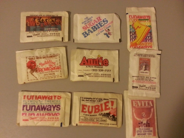 Old Broadway sugar packets galore