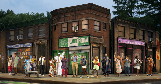 A scene from Merry Wives at the Delacorte Theater