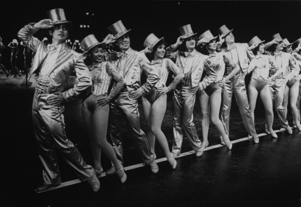The cast of A Chorus Line performs the finale. 