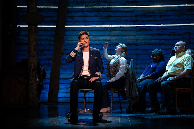 Jenn Colella, Emily Walton, Q. Smith, and Joel Hatch appear in the taped version of Come From Away on Apple TV&plus;.
