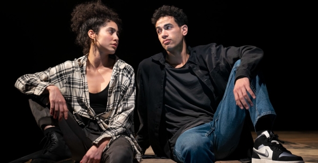 Sharlene Cruz and Jasai Chase-Owens in Sanctuary City at the Lucille Lortel Theatre