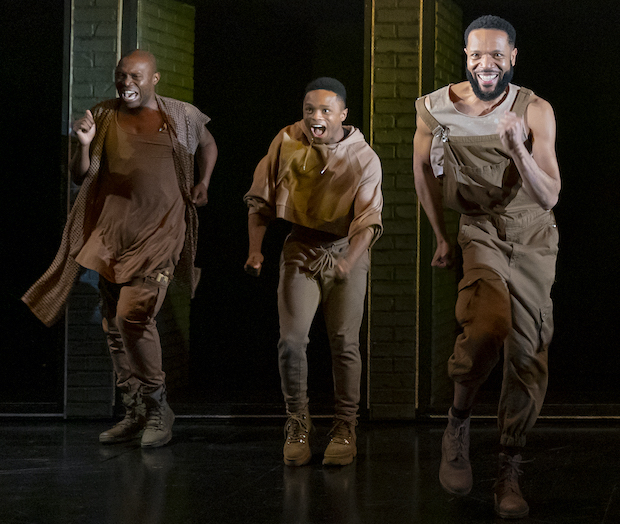 James Jackson Jr., John-Michael Lyles, and Jason Veasey played Usher&#39;s Thoughts in the off-Broadway production of A Strange Loop at Playwrights Horizons. They will reprise their roles for the run at D.C.&#39;s Woolly Mammoth Theatre.