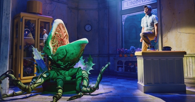 Audrey II and Jeremy Jordan