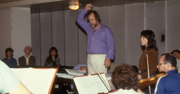 Paul Gemignani at the first rehearsal for the musical A Doll&#39;s Life in  1982.
