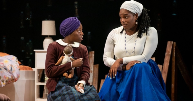 Alicia Pilgrim and Lauren F. Walker in the world premiere production of Erika Dickerson-Despenza&#39;s Cullud Wattah, directed by Candis C. Jones, at the Public Theater.
