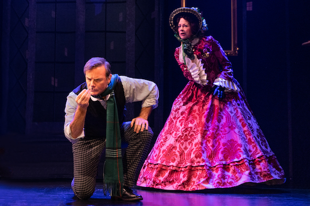 Drew McVety and Isabel Keating appear in A Sherlock Carol off-Broadway. 