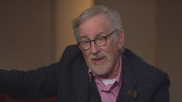 Stephen Spielberg being interviewed for the ABC News special Something's Coming: West Side Story.