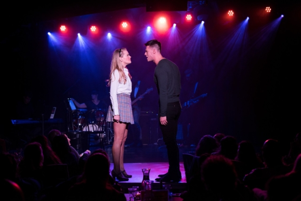 Carrie St. Louis and Constantine Rousouli as Annette and Sebastian in Cruel Intentions: The &#39;90s Musical.