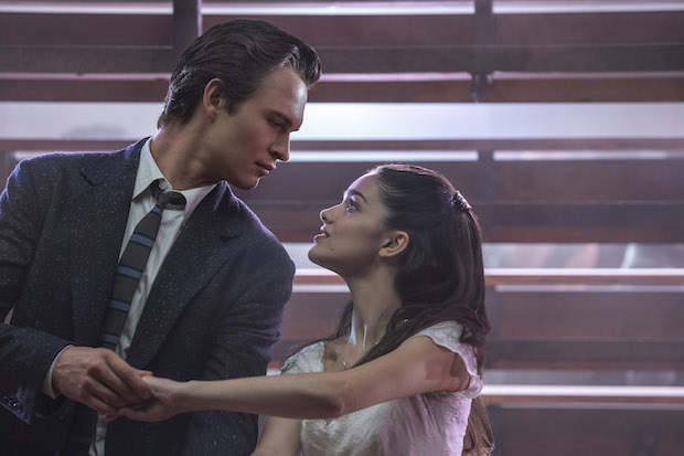 Ansel Elgort plays Tony, and Rachel Zegler plays Maria in West Side Story.