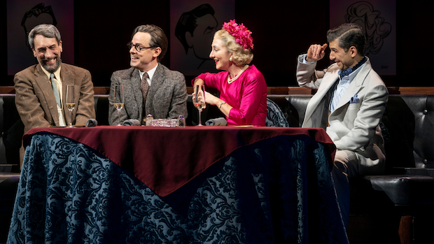 Robert Sella, Harry Hadden-Paton, Carmen Cusack, and Tony Yazbeck star in Flying Over Sunset, directed by James Lapine, at Lincoln Center Theater&#39;s Vivian Beaumont Theatre.