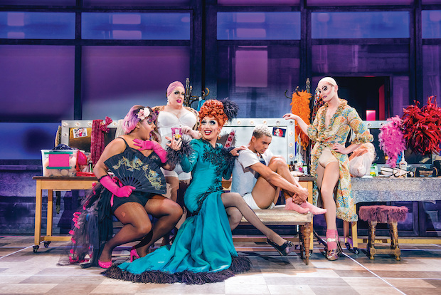Center: Roy Haylock (better known as Bianca Del Rio) played &#39;Hugo/Loco Chanelle&#39; and Layton Williams played &#39;Jamie New&#39; in the West End production of Everybody's Talking About Jamie. They will reprise their roles for the U.S. debut at the Ahmanson Theatre.