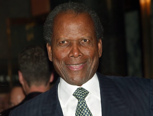 Sidney Poitier, as he appeared on the opening night of The Color Purple at the Broadway Theatre in 2005.  