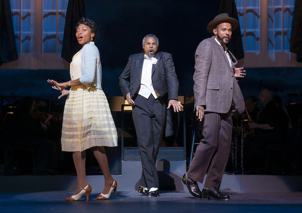 Adrienne Walker, DeWitt Fleming Jr, and Trevor Jackson appear in The Tap Dance Kid, directed by Kenny Leon, for Encores! At New York City Center.