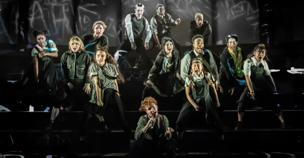 The cast of Spring Awakening at the Almeida Theatre in London.