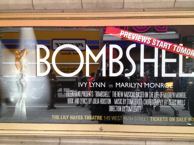 Fake artwork for the musical Bombshell was posted at the Lyceum Theatre in 2012 during the filming of Smash. 