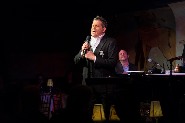 Isaac Mizrahi performed in Does This Song Make Me Look Fat?, music directed by Ben Waltzer (background), at Café Carlyle in 2017.