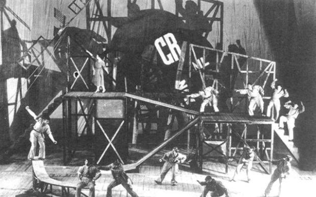 Vsevolod Meyerhold&#39;s 1922 production of The Magnanimous Cuckold.